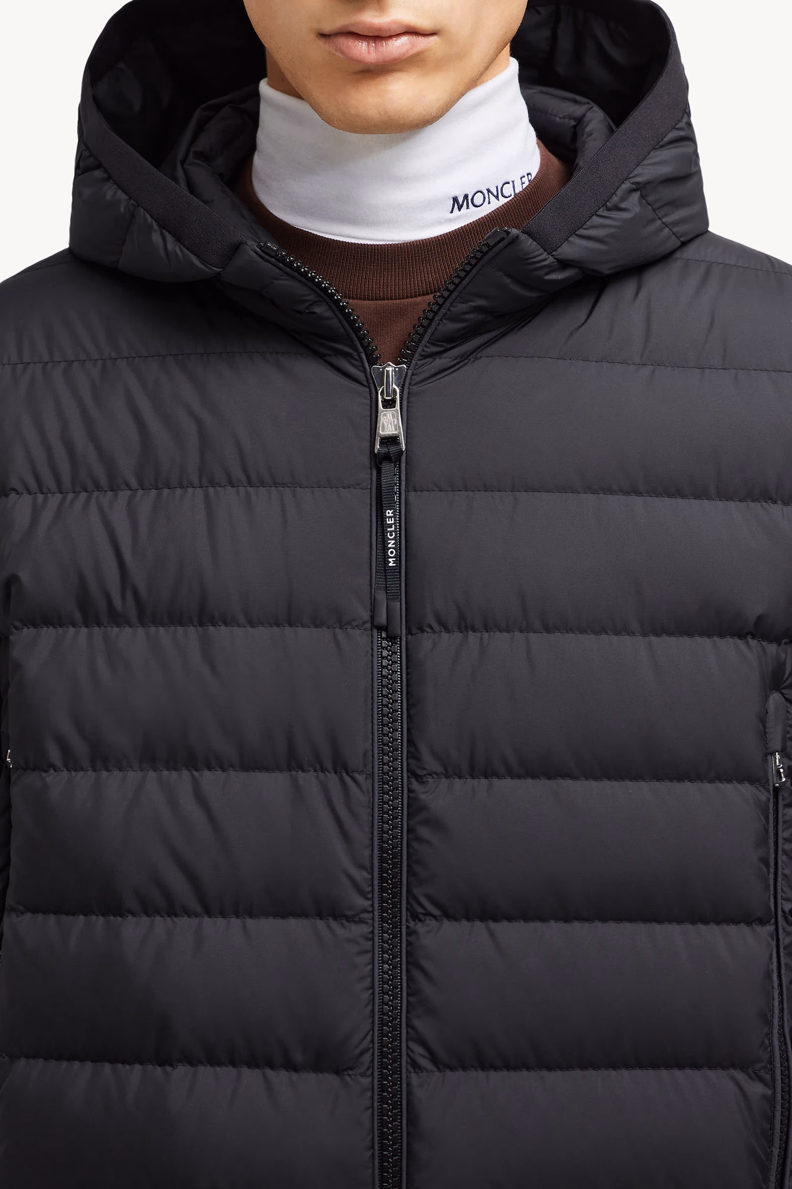 Galion Hooded Short Down Jacket Men Black Moncler 8